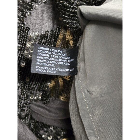 Club Monaco Ellie Tank Top Womens Size XS Bronze Gold Silk Sequin Party Club - Picture 8 of 8